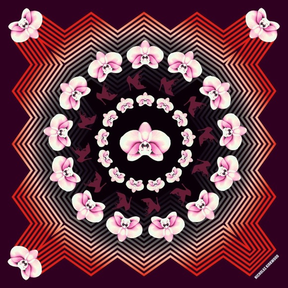 Nicholas Kirkwood Rare Limited Edition 01 Silk Scarf Custom Design from 2014 - Picture 4 of 4